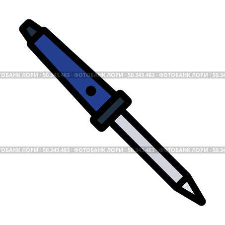 Soldering Iron Icon. Editable Bold Outline With Color Fill Design. Vector Illustration. Стоковая иллюстрация, агентство Ingram Publishing / Фотобанк Лори