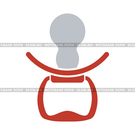 Soother icon. Flat color design. Vector illustration. Стоковое фото, агентство Ingram Publishing / Фотобанк Лори