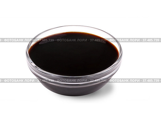 Soy sauce on white background. Стоковое фото, фотограф Марина Володько / Фотобанк Лори