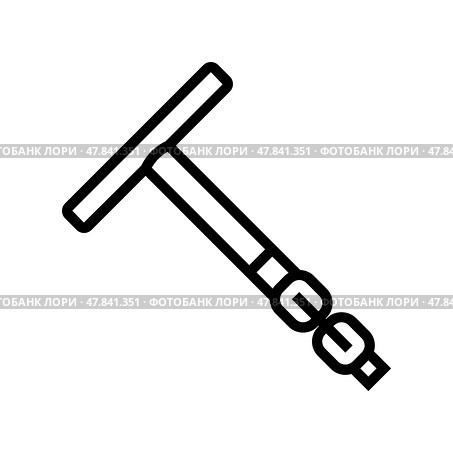 spark plug wrench car repair line icon vector illustration. Стоковая иллюстрация, иллюстратор Vectorwin / Фотобанк Лори