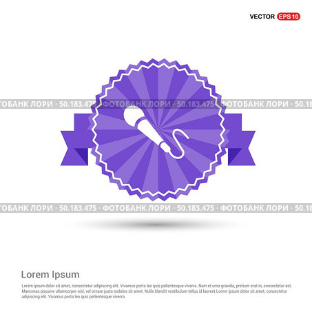 speaker icon - Purple Ribbon banner. Стоковая иллюстрация, агентство Ingram Publishing / Фотобанк Лори