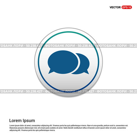 Speech bubble icon - white circle button. Стоковая иллюстрация, агентство Ingram Publishing / Фотобанк Лори