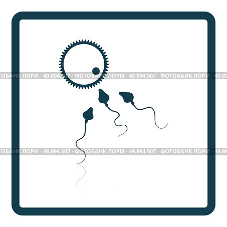 Sperm and egg cell icon. Shadow reflection design. Vector illustration. Стоковая иллюстрация, агентство Ingram Publishing / Фотобанк Лори