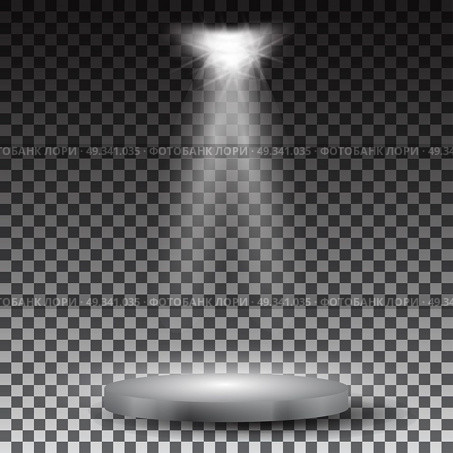 Spotlights scene light effects. Stage light spotlight vector. Vector illustration. Стоковая иллюстрация, агентство Ingram Publishing / Фотобанк Лори