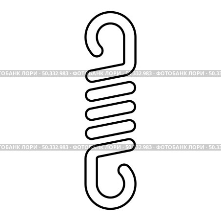 Spring metal coil spiral steel wire flexible contour outline icon black color vector illustration flat style simple image. Spring metal coil spiral steel wire flexible contour outline icon black color vector illustration flat style image. Стоковая иллюстрация, агентство Ingram Publishing / Фотобанк Лори