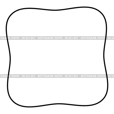 Square have rounded corners rectangle shape contour outline line icon black color vector illustration image thin flat style simple. Square have rounded corners rectangle shape contour outline line icon black color vector illustration image thin flat style. Стоковая иллюстрация, агентство Ingram Publishing / Фотобанк Лори