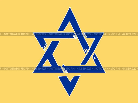Star Of David In Blue. Стоковая иллюстрация, иллюстратор Alan Cotton / Smarterpix / Фотобанк Лори