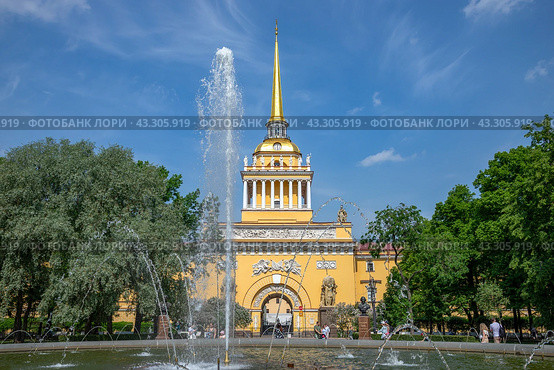 Старое здание Главного адмиралтейства. Санкт-Петербург (2024 год). Редакционное фото, фотограф Анна Карасева / Фотобанк Лори