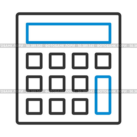Statistical Calculator Icon. Editable Bold Outline With Color Fill Design. Vector Illustration. Стоковая иллюстрация, агентство Ingram Publishing / Фотобанк Лори