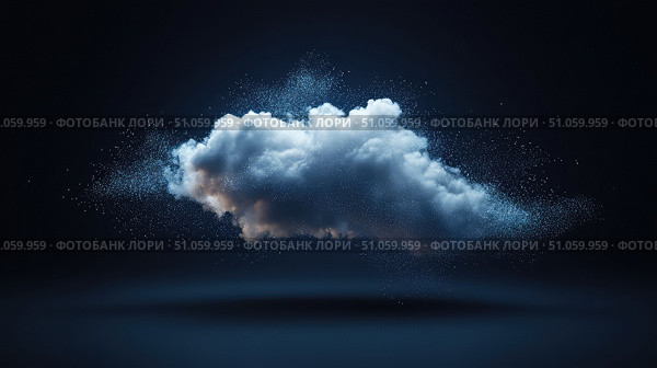 storage disintegrating digital cloud ai generated. Стоковое AI-изображение, AI-художник Vectorwin / Фотобанк Лори