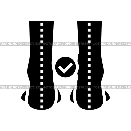 straight legs glyph icon vector illustration. Стоковая иллюстрация, иллюстратор Vectorwin / Фотобанк Лори