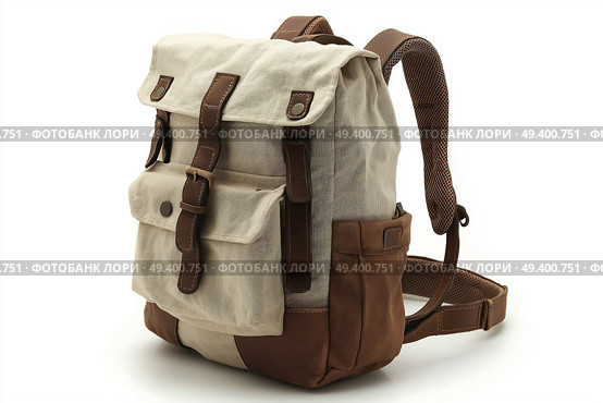 Stylish backpack made from durable materials for everyday use. Стильный рюкзак из прочных материалов для повседневного использования. Стоковое AI-изображение, AI-художник Katsiaryna Repich / Фотобанк Лори