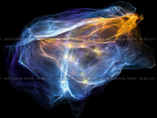 Subjective Neuron series. Interplay of abstract shapes, colors and elements on the subject of mind, virtual reality, technology, science and design. Стоковое фото, агентство Ingram Publishing / Фотобанк Лори