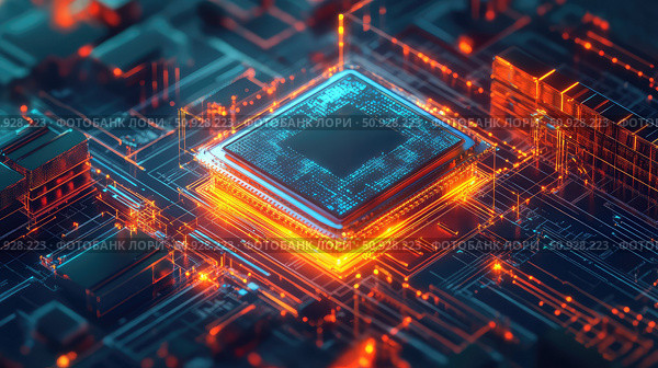 superposition zooming quantum processor ai generated. Стоковое AI-изображение, AI-художник Vectorwin / Фотобанк Лори