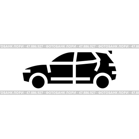 suv car glyph icon vector illustration. Стоковая иллюстрация, иллюстратор Vectorwin / Фотобанк Лори