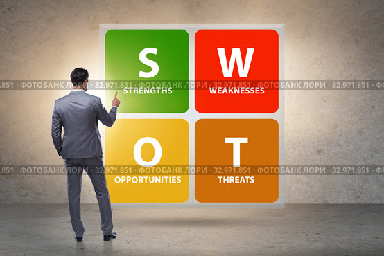 SWOT technique concept for business. Стоковое фото, фотограф Elnur / Фотобанк Лори