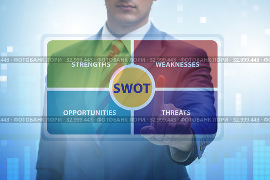 SWOT technique concept for business. Стоковое фото, фотограф Elnur / Фотобанк Лори