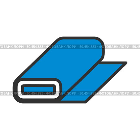 Tailor Cloth Roll Icon. Editable Bold Outline With Color Fill Design. Vector Illustration. Стоковая иллюстрация, агентство Ingram Publishing / Фотобанк Лори