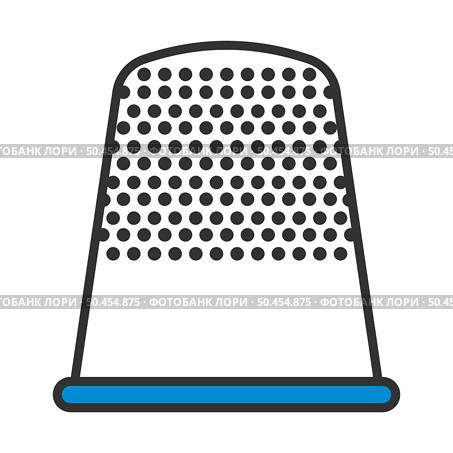 Tailor Thimble Icon. Editable Bold Outline With Color Fill Design. Vector Illustration. Стоковая иллюстрация, агентство Ingram Publishing / Фотобанк Лори