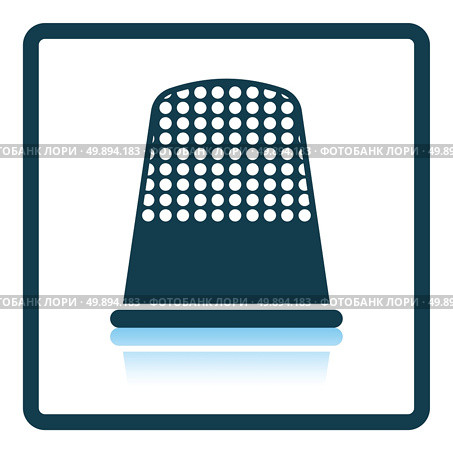 Tailor thimble icon. Shadow reflection design. Vector illustration. Стоковая иллюстрация, агентство Ingram Publishing / Фотобанк Лори