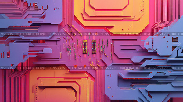 technology sliding microchip ai generated. Стоковое AI-изображение, AI-художник Vectorwin / Фотобанк Лори