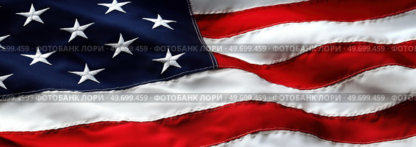 Текстура американского флага вблизи. Стоковое AI-изображение, AI-художник Александр Жуков / Фотобанк Лори