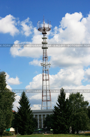 Телерадиовышка, 1956 г., Минск, Беларусь (2012 год). Стоковое фото, фотограф Марина Шатерова / Фотобанк Лори