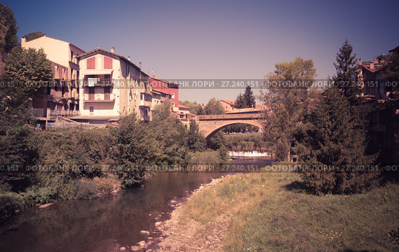 Ter River in Ripoll, Catalonia, Spain (2017 год). Стоковое фото, фотограф Яков Филимонов / Фотобанк Лори