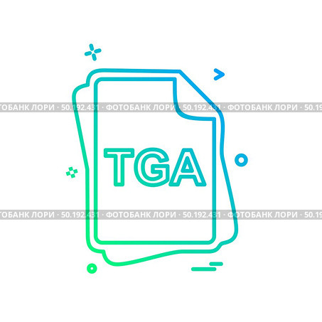 TGA file type icon design vector. Стоковая иллюстрация, агентство Ingram Publishing / Фотобанк Лори