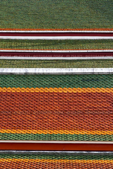 thailand abstract cross colors roof wat  palaces in the temple  bangkok  asia . Стоковое фото, агентство Ingram Publishing / Фотобанк Лори