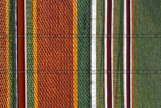 thailand abstract cross colors roof wat  palaces in the temple  bangkok  asia . Стоковое фото, агентство Ingram Publishing / Фотобанк Лори
