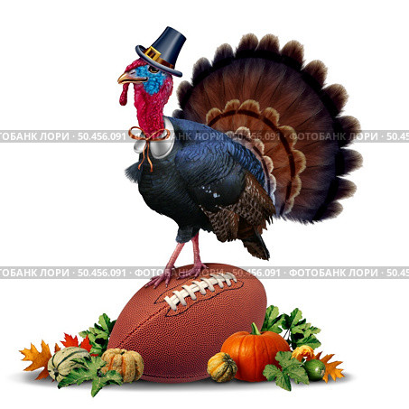 Thanksgiving Football and autumn sports ball as an American sport during the Fall season or field goal and touchdown on a field with Halloween pumpkin and harvest squash concept as a team sport competition with 3D illustration elements. Стоковое фото, агентство Ingram Publishing / Фотобанк Лори