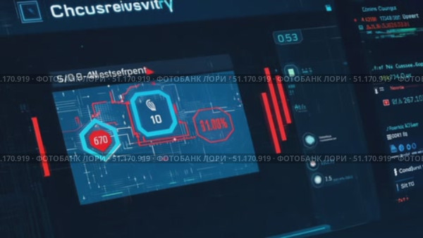 The dashboard highlights real-time sensitivity metrics during a laboratory analysis. Стоковое AI-видео, аниматор Данила Большаков / Фотобанк Лори