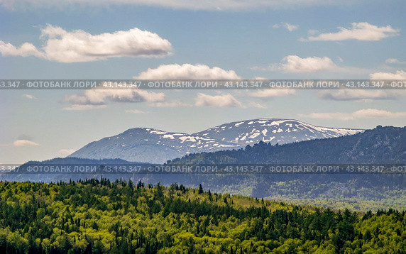 the highest peak of the Southern Urals, Mount Yamantau in the Republic of Bashkortostan. Стоковое фото, фотограф Акиньшин Владимир / Фотобанк Лори