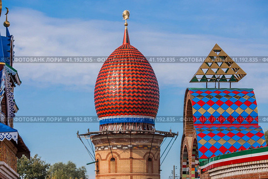 The main attraction of the city. The Temple of All Religions in Kazan.Kazan City, Republic of Tatarstan, Russia, September 2023. Редакционное фото, фотограф Photojuli / Фотобанк Лори