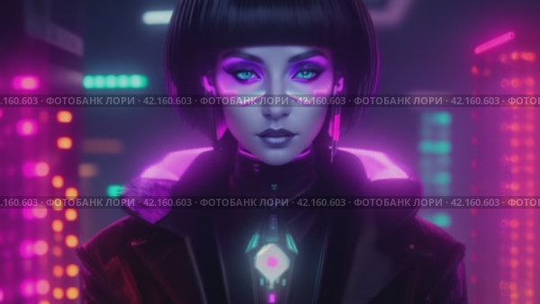 The Robot Woman: The Embodiment of Beauty and Technology. Стоковое AI-видео, аниматор Юрий Поздников / Фотобанк Лори