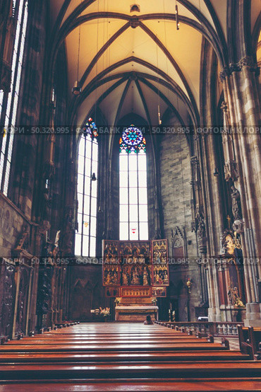 The St Stephen’s cathedral on the central of Vienna, Austria. Стоковое фото, агентство Ingram Publishing / Фотобанк Лори