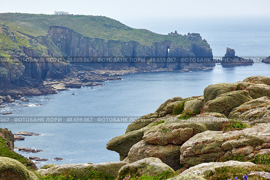 The view of Dr Syntax's Head at Land’s End. Cornwall. England. Great Britain (2009 год). Стоковое фото, фотограф Сергей Пристяжнюк (Serg Zastavkin) / Фотобанк Лори