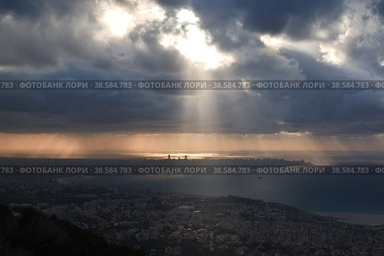The view of Jounieh, Lebanon (2018 год). Стоковое фото, фотограф Сергей Стрелков / Фотобанк Лори
