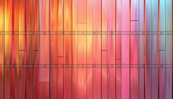 The wooden surface looks lively with blurriness, displaying amber, purple, pink, and violet hues. Стоковое AI-изображение, AI-художник Юрий Поздников / Фотобанк Лори