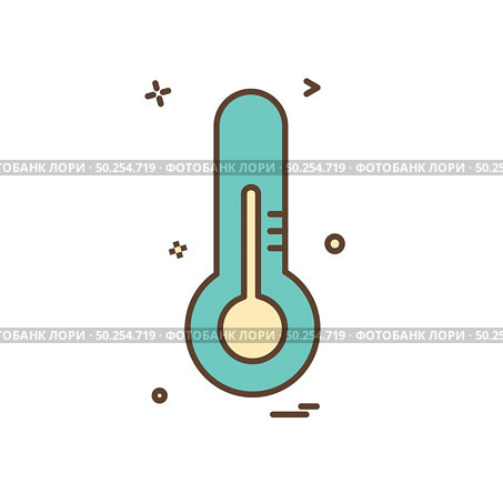 Thermometer icon design vector. Стоковая иллюстрация, агентство Ingram Publishing / Фотобанк Лори