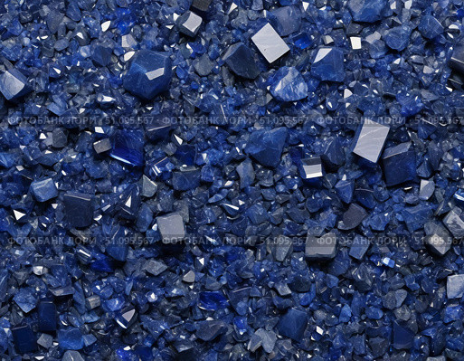 This captivating display of sapphire reveals a rich tapestry of vibrant blue tones, featuring distinct crystal formations that capture and reflect light beautifully Generative AI. Стоковое AI-изображение, AI-художник Юлия Петровская / Фотобанк Лори