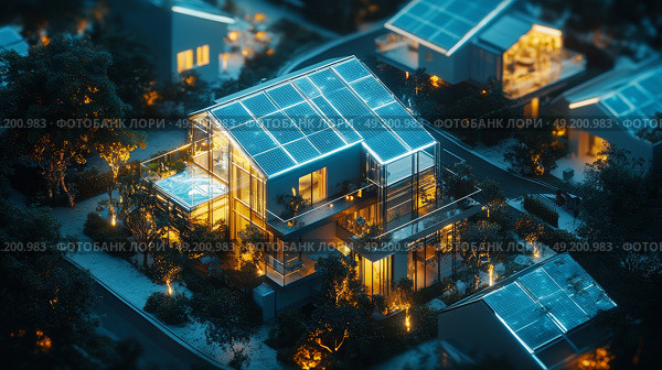 This is a modern architectural marvel renowned for its smooth curves and captivating night lighting features. Стоковое AI-изображение, AI-художник Anastasy Yarmolovich / Фотобанк Лори