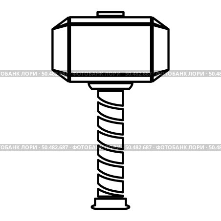 Thor’s hammer Thor Mjolnir viking scandinavian mythology superhero norse weapon contour outline line icon black color vector illustration image thin flat style simple. Thor’s hammer Thor Mjolnir viking scandinavian mythology superhero norse weapon contour outline line icon black color vector illustration image thin flat style. Стоковая иллюстрация, агентство Ingram Publishing / Фотобанк Лори