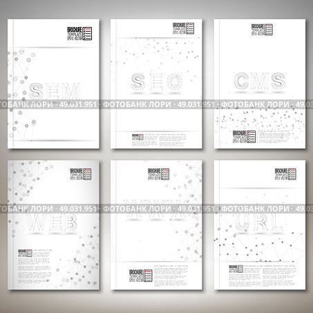 Three dimensional mesh stylish words- seo, web, www, url and other. Brochure, flyer or report for business, templates vector. Стоковая иллюстрация, агентство Ingram Publishing / Фотобанк Лори