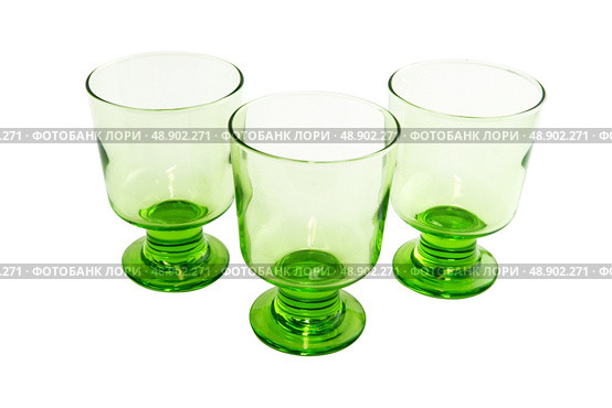 Three empty goblets. Стоковое фото, агентство Ingram Publishing / Фотобанк Лори