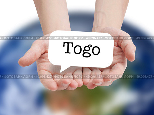 Togo written on a speechbubble. Стоковое фото, агентство Ingram Publishing / Фотобанк Лори