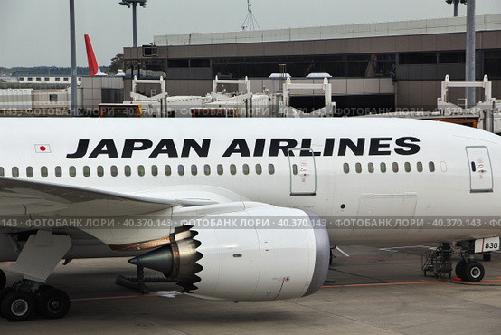 Tokyo, Japan - 10 Nov 2013: The airplane of Japan Airlines in the airport, Tokio, Japan. Редакционное фото, фотограф Сергей Стрелков / Фотобанк Лори