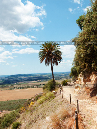 topo view from  castle of Almodovar del Rio, Cordoba, Andalusia.  Spain. Стоковое фото, агентство Ingram Publishing / Фотобанк Лори