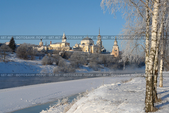Торжок, Борисоглебский монастырь (2007 год). Стоковое фото, фотограф Юрков Виктор Петрович / Фотобанк Лори